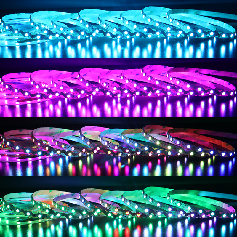 12V SK6813 5050 Dual Signal Pixel RGB Zig Zag LED Strip Individually Addressable 12V SK6813 5050 Dual Signal Pixel RGB Zig Zag LED Strip Individually Addressable